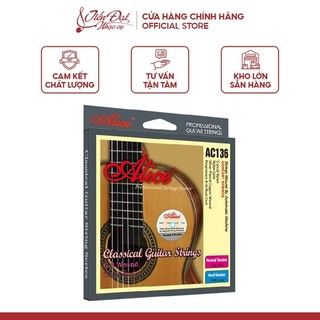 Bộ Dây Đàn Guitar Classic Alice AC136. Lõi Nylon Nhiều Sợi, Độ Bền Cao, Phủ Chống Gỉ