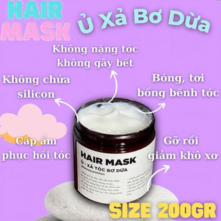 Dầu xả sữa dừa phục hồi nuôi dưỡng tóc 200ml - hair mask @beautywithhan