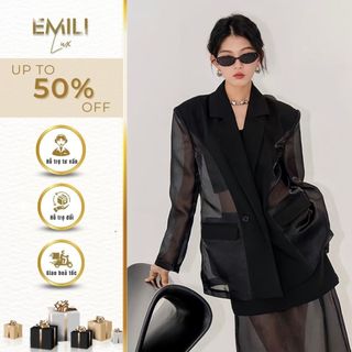 Set blazer phong cách kiểu nữ Emili phối chân váy voan công sở 