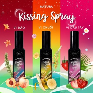  Xịt Thơm Miệng Kissing Spray Nasora 20ml Hương Trái Cây Bạc Hà Thơm Mát Ngọt Ngào Chai Mới