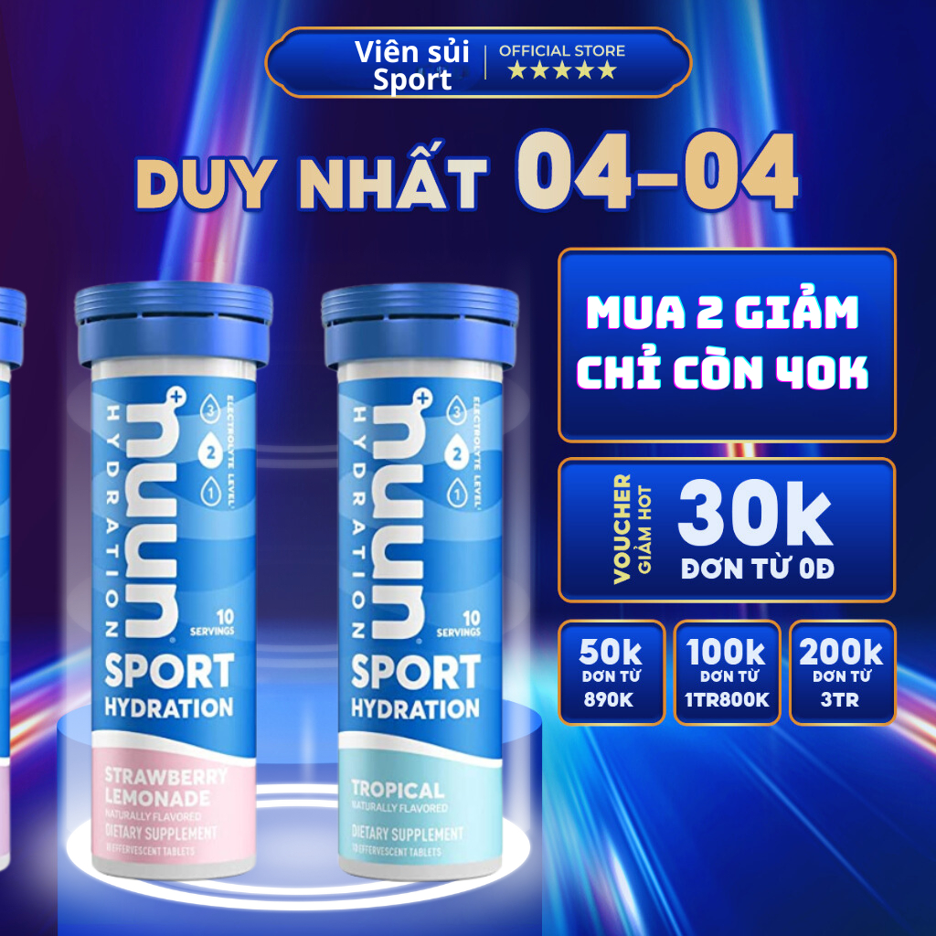 Viên sủi điện giải tốt nhất thế giới Forbes bình chọn : "NUUN Sport" tăng cường hiệu suất thể thao