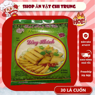 (Loại 1) Gói 30 Lá Bánh Tráng Đậu Xanh Bò Bía Cuốn Chả Giò sz 16