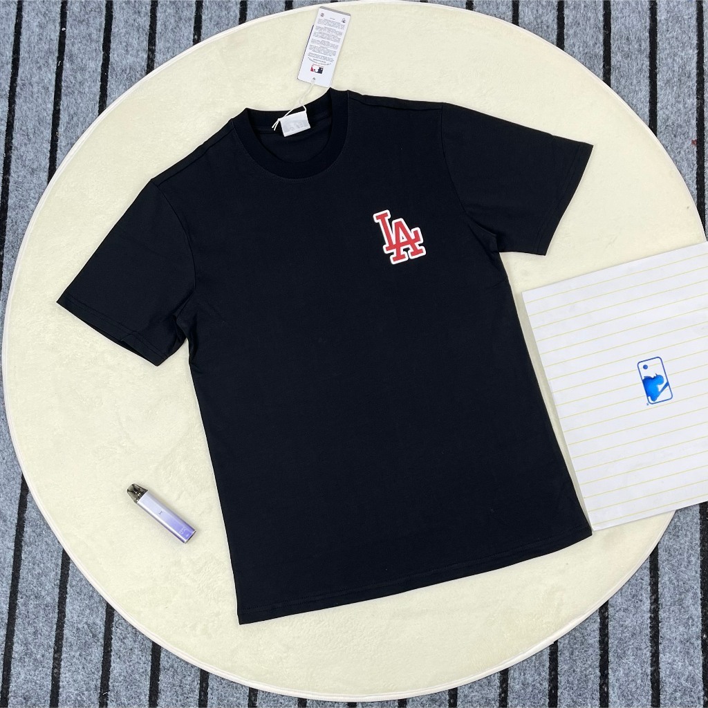 Áo Thun Tay Lỡ LA Unisex Nam Nữ Form Rộng Chất Liệu Cotton, Áo Phông Nam Nữ MLB Hottrend 2024