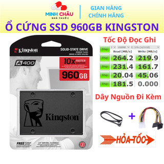 Ổ cứng ssd kingston 960gb ,ssd 960 sata 3 6.0 gb/s ,ổ cứng kingston 2.5 sa400s37/960gb chính hãng bảo hành 3 năm đổi mới