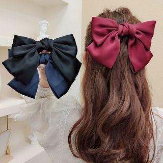 Kẹp Tóc Nơ Lụa Tơ Nữ Tiểu Thư Thanh Lịch