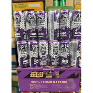 ❤️ Quận3: Q3combo6 lon nước uống tăng lực warrio vị nho 🍇  lon  325ml