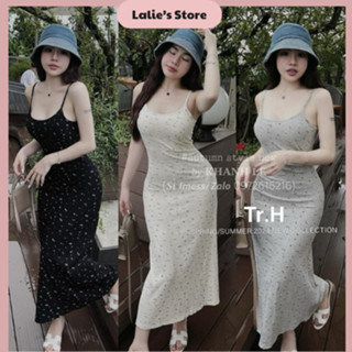 Váy Hai Dây Hoa Nhí Dáng Dài Đầm 2 Dây Ôm Body Bản Nhỏ Đầm Maxi Nữ 3 Màu Be Đen Ghi Váy Đi Biển Hoa Nhí Váy Ngủ 2 Dây