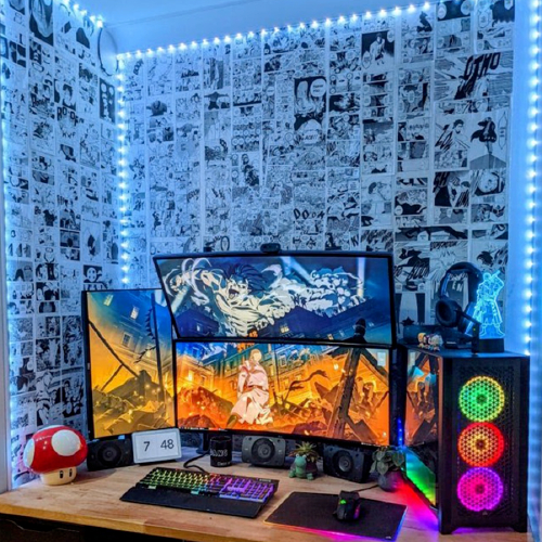 Set 20/50/100 Tờ Mangawall Dán Tường Có Sẵn Keo Anime One Piece Truyện Tranh Decor Phòng AnimeX