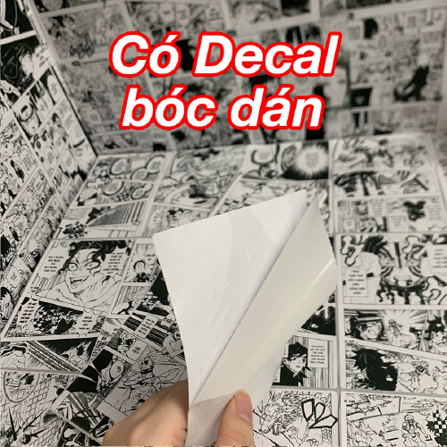 Set 20/50/100 Tờ Mangawall Dán Tường Có Sẵn Keo Anime One Piece Truyện Tranh Decor Phòng AnimeX