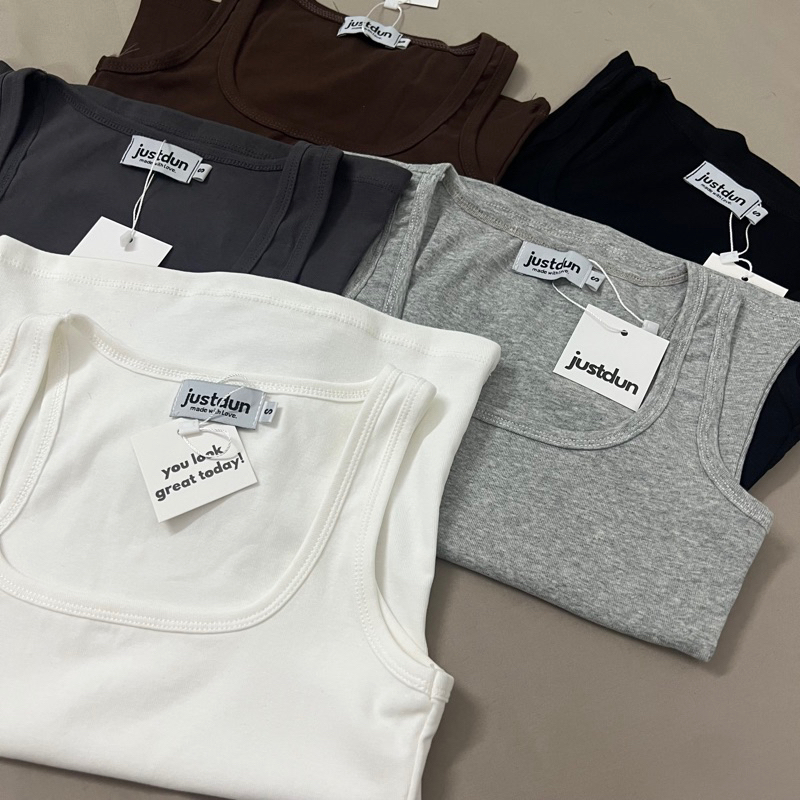 Áo tanktop 2 dây nữ cổ vuông JUSTDUN co giãn thoải mái BL01 | BigBuy360 - bigbuy360.vn