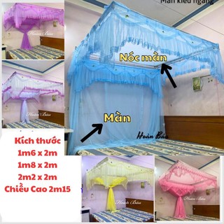 Màn Khung Cung Đình, Mùng Cưới. màn + nóc Màn khung vuông - Màn mùng chống muỗi