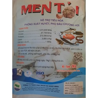 men tiêu hóa tỏi cao cấp cho lươn ếch cá ba ba...