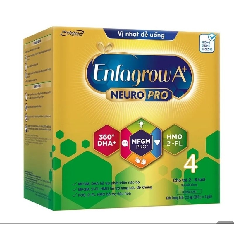 Sữa Enfagrow 4 hộp giấy 2,2 kí date tháng 1/2027