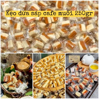  Kẹo dừa sáp vị cafe muối ít ngọt ăn healthy gói 250gr 