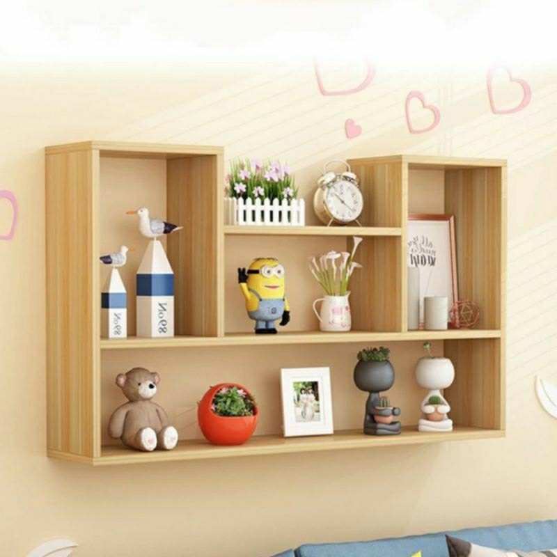 Giá để sách chữ u treo tường bằng gỗ,kệ trang trí decor phòng hình chữ u giá rẻ 15