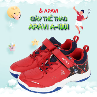 Giày Cầu Lông Trẻ em  Apavi A-1001, Da PU bền, Thoáng khí, Ôm chân, bám sàn tốt