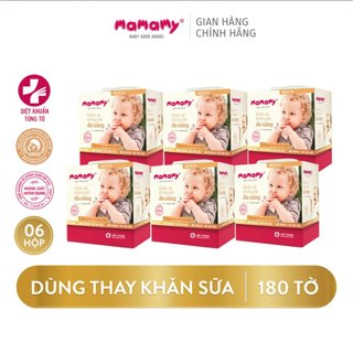 Khăn khô đa năng Mamamy 180 tờ/hộp dùng thay khăn sữa, an toàn cho bé