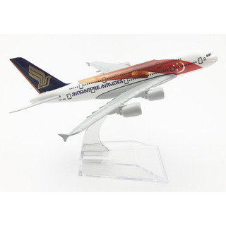 Mô hình máy bay Singapore Airlines a380 16cm+ đế trưng bày