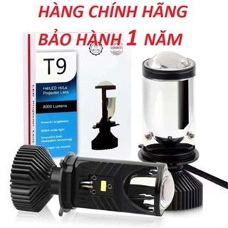 Đèn Led Pha Bi Cầu Mini T9 bản cao cấp 2024 chân H4 Gắn Oto, Xe Máy Bảo Hành 12 Tháng
