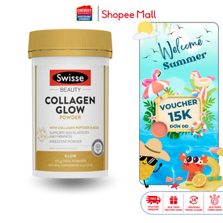 Bột uống Collagen thủy phân Swisse Beauty Collagen Glow Powder 120g cải thiện da, ngăn ngừa oxy hóa, tăng sinh collagen