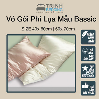 Vỏ Gối Lụa ngủ Nhiều màu( vỏ nằm + ôm)