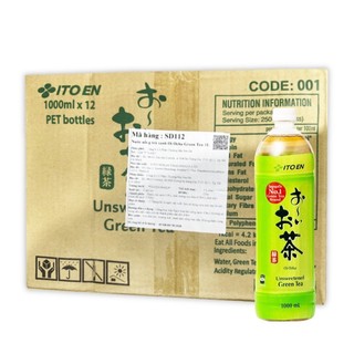 Thùng trà oicha green tea 1l- 12 chai/ thùng
