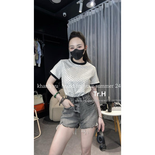 Áo cotton chấm bi viền cổ qcl1