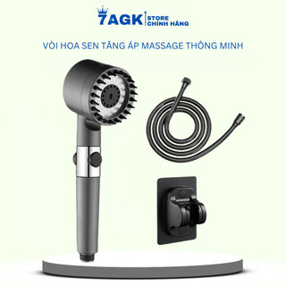 Vòi Hoa Sen Tăng Áp Cao Cấp 3 Chế Độ Dùng Cho Cả Nước Nóng Lạnh Có Đầu Lọc Thông Minh Bảo Hành 6 Tháng (7AGK STORE)