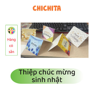 Thiệp Chúc Mừng Sinh Nhật 12 Phong Cách CHICHITA kích thước 15x9cm có sẵn