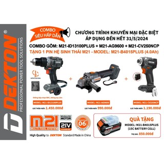 Combo 3 máy hệ m21 chân pin phổ thông chính hãng dekton