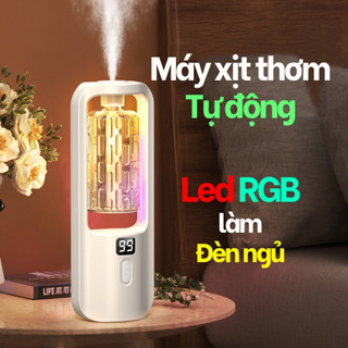 Máy xông tinh dầu tự động 5 chế độ loại có đèn ngủ và không có đèn ngủ sạc pin BC01