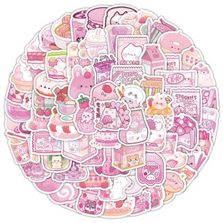 Set 100 Sticker Dán Hình Gấu Thỏ Mới Nhiều Màu Dễ Thương