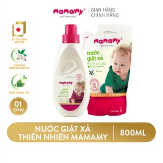 Combo 1 chai nước giặt xả thiên nhiên Mamamy 800ml và 1 túi bổ sung 800ml