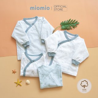  Combo 4 Áo Sơ Sinh Dài Tay Cài Lệch MIOMIO - Cho Bé Trai Bé Gái  Từ 0-3M  Vải Cotton 