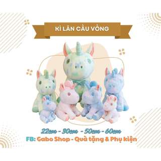 Kì lân cầu vồng, gấu bông quà tặng size 50cm