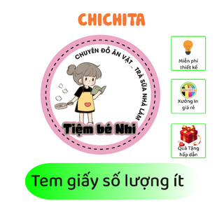  In tem nhãn A3 theo yêu cầu số lượng ít giá tại xưởng Chichita