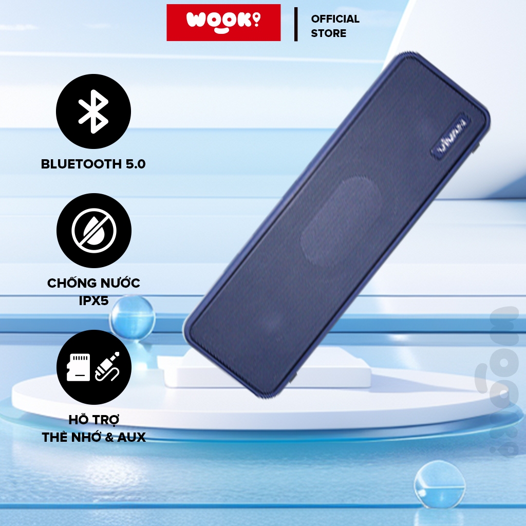 Loa Bluetooth Bass Mạnh 5.0 VIVAN VS20 Chống Nước Công Suất Lớn 20W Playtime đến 24H Hỗ trợ thẻ Micr