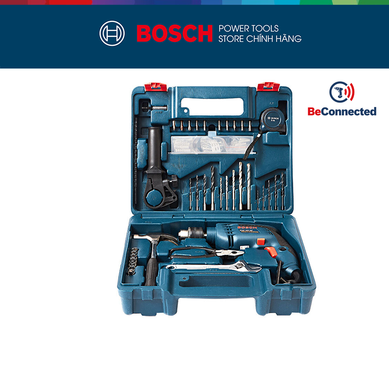 Máy khoan động lực Bosch GSB 600 và 100 món