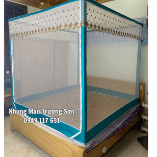 Màn khung không khoan tường cao cấp chống muỗi 1m4, 1m6, 1m8, 2m2 - Màn khung không khoan 2 cửa kéo khoá