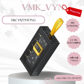 Sạc dự phòng 30000MAH Siêu nhanh PD20W 120W có đèn LED hiển thị phần trăm siêu sang tặng kèm dây sạc 3 đầu ra