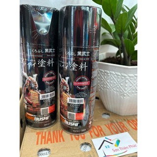 Sơn xịt Samurai [Chính Hãng ] Đen Candy CD111* (màu khói sơn chóa đèn). 400ml