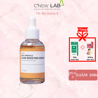 Serum Dưỡng Trắng Real Propolis Glow Boosting Serum C'NEW LAB Giúp Da Mịn Màng Và Tươi Sáng 50ml - Màu Vàng