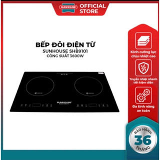 Bếp đôi điện từ sunhouse shb9101 -liên hệ shop 0985748915 để được miến phí lắp đặt tại nhà
