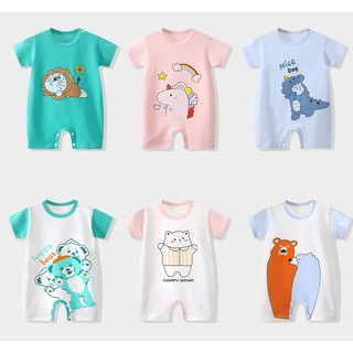 Body đùi cộc tay vải cotton mềm mịn nhiều mẫu dễ thương cho bé trai bé gái sơ sinh tới 12 tháng