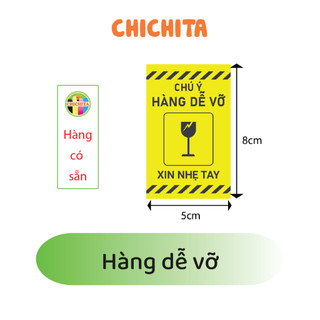Combo 100 tem dán hàng dễ vỡ, xin nhẹ tay chichita có sẵn