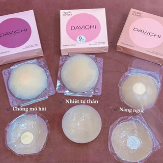  Miếng Dán Ngực Chống Mồ Hôi Nâng Ngực Davichi Siêu Mỏng Chống Nước Không Gây Đau Rát  2 Miếng Hộp  