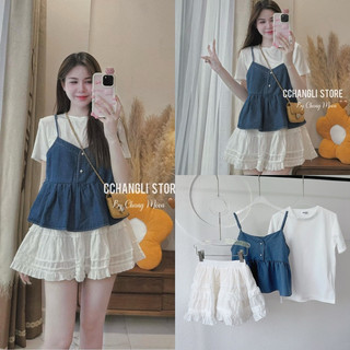 Set caro yếm 3 món