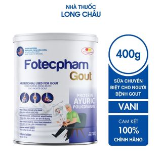 Sữa Bột Cho Người Lớn Sữa Cho Người Lớn Tuổi Giải Pháp Dinh Dưỡng Cho Người Bệnh Gout Fotecpham Gout