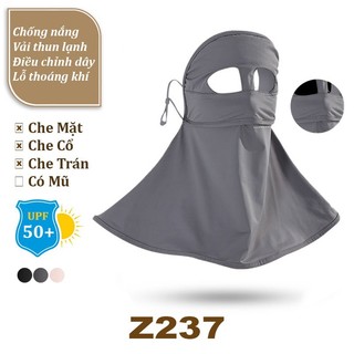 Khẩu Trang Che Kín Mặt Chống Nắng UV Bảo Vệ Mặt Cổ Vải Lụa Băng Thoáng Khí ( Full Face Masks Che Mũi Mềm Mại Tản Nhiệt )
