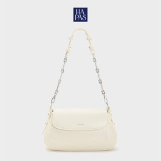 Túi Đeo Vai Hobo Nắp Gập Chain Handle White HAPAS - TDV24037